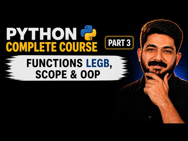 Ep#3 Functions LEGB, Scope & OOP | Python for AI Agent Engineers (2026)