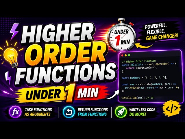 Higher order func under 1 Min 🔥🔥 