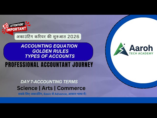 Accounting Equation | Types of Accounts | Golden Rules of Accounting | Accounting Basics Full Course