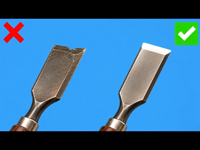 The World's Sharpest Chisel! A Simple Way to Sharpen a Chisel to Razor-Sharpness