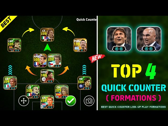 Top 4 Best Quick Counter Formations In eFootball 2027 🤩💥 R. Martinez Best Link-Up Play Formation 🥶