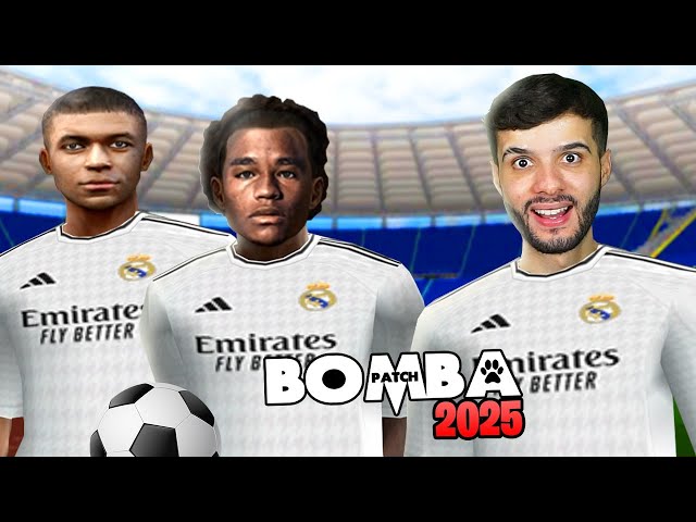 JOGUEI A NOVA VERSÃO DO BOMBA PATCH 100% ATUALIZADO COM O REAL MADRID 2024!
