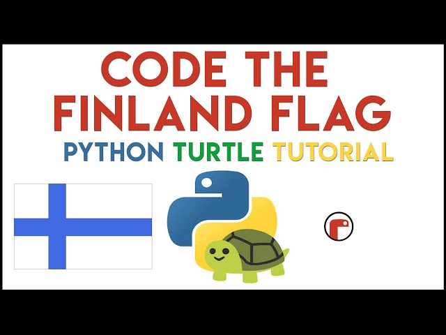 Python Turtle - Code the Finland Flag Tutorial
