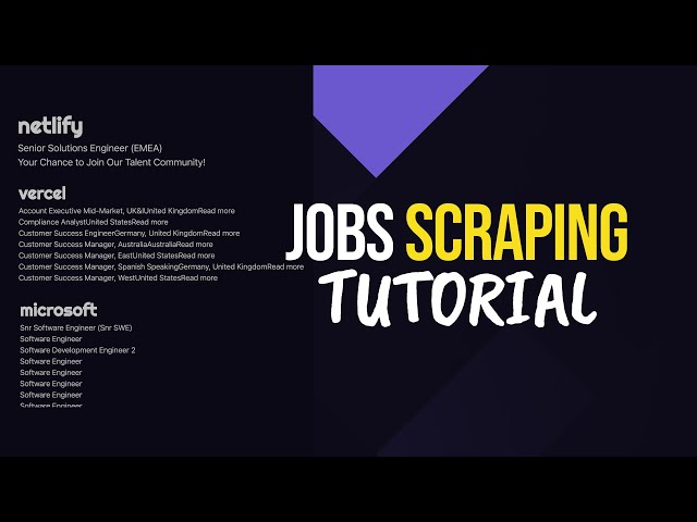 Learn Web Scraping by building a Jobs Page