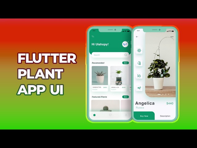 Flutter Plant App UI Speed Code | Modern UI Design Tutorial From Scratch
