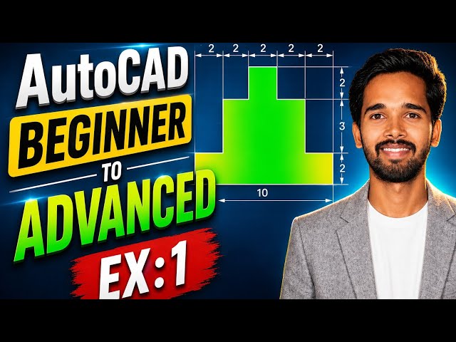 AutoCAD beginner to advanced practice exercise 1