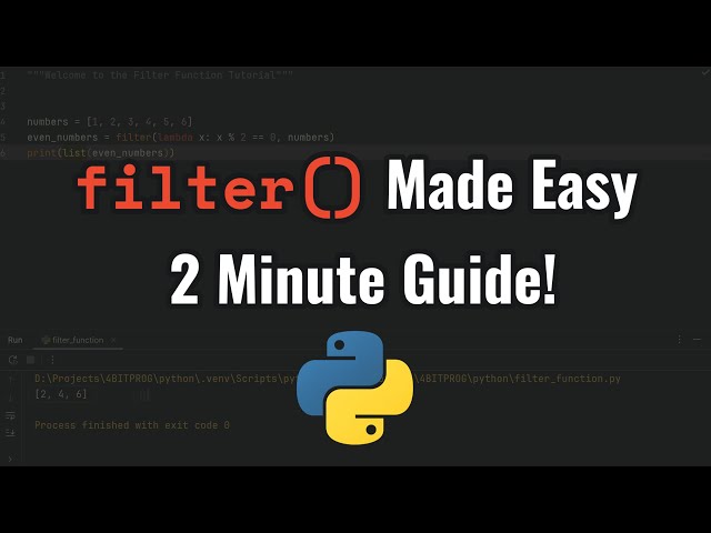 filter() Made Easy – Python in 2 Minutes!