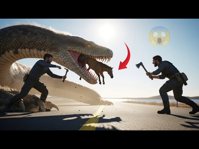 Heroic Rescue Team Saves Innocent Horse from GIANT Python Attack 🐍🐎