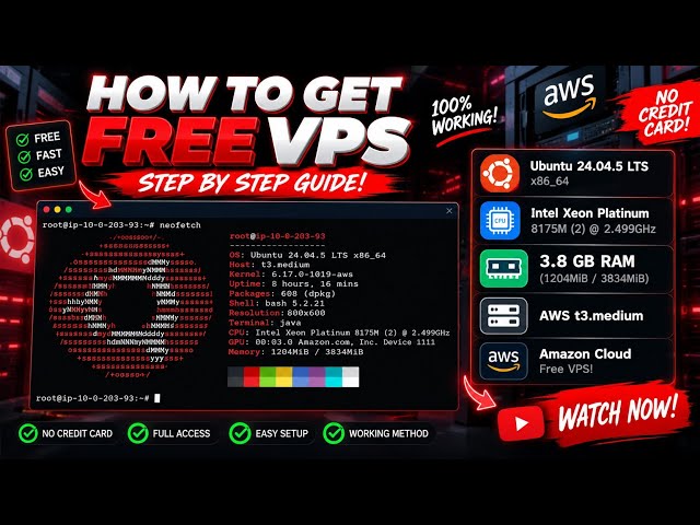 💻 How to Get FREE VPS with Full Access | Complete Tutorial