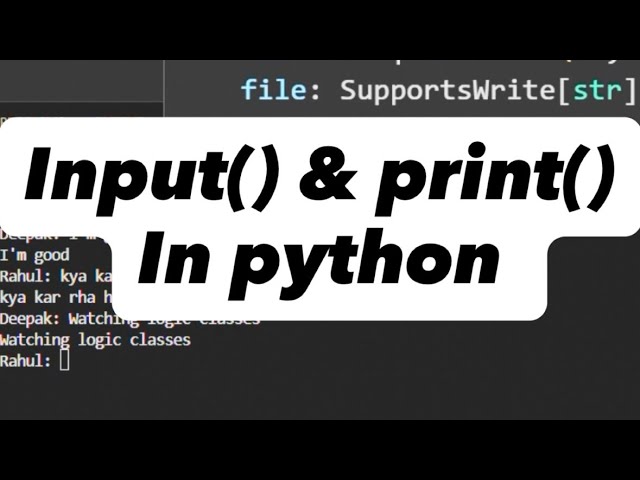 Input and output in python | print() | input () | comments @logicclassforgeeks 