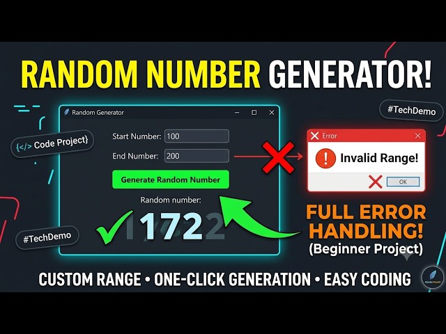 How to Make a Random Number Generator App | Simple Software Project Demo #ProgrammingForBeginners