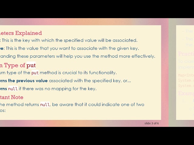 Understanding the put Method in Java's Map Interface: What Does It Return?