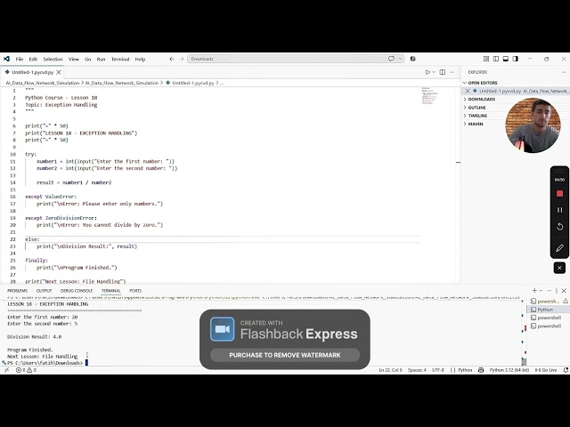 Python Course #18 Exception Handling in Python