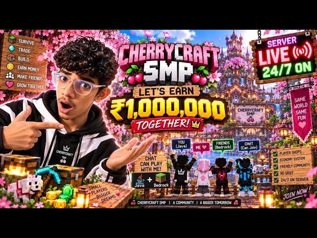 🔴 MINECRAFT LIVE SMP 🔥 24/7 JAVA + BEDROCK SERVER | JOIN NOW!