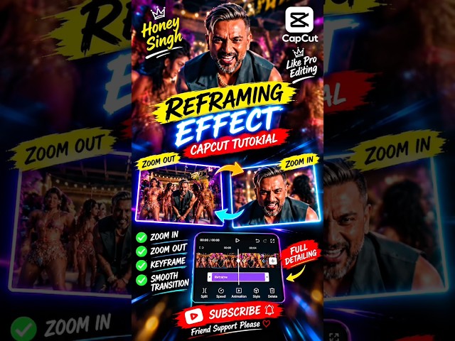 This CapCut Effect Is 🔥 | Honey Singh Reframing Edit Tutorial | #youtube