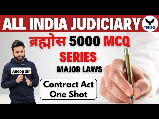 Contract Act One Shot 🔥 | 5000 MCQ Series Major Laws | Judiciary Exams 2025