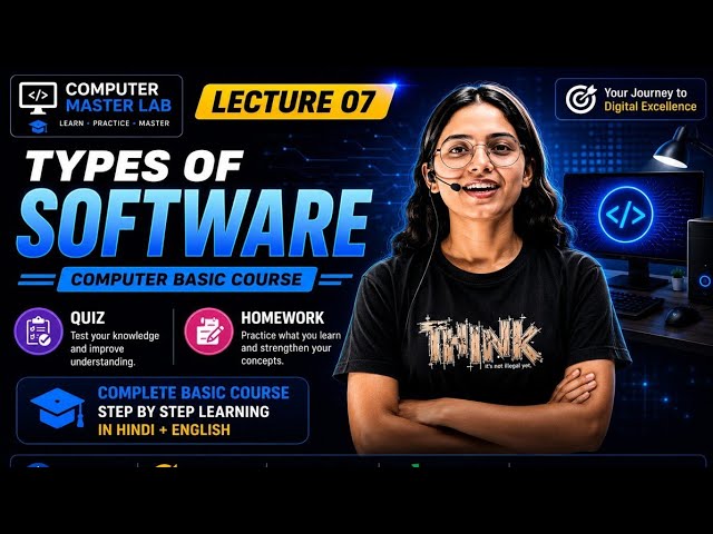 Types of Software Explained | System, Application & Programming Software – Lecture 7