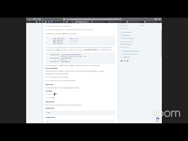 HackerRank Interview Preparation Live Coding 11/01