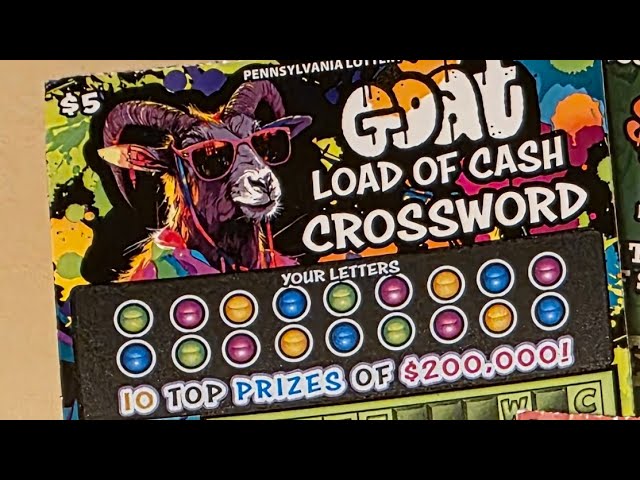 GOAT LOAD OF CASH CROSSWORD! (FROM DAY 1) NEW JULY 2025 PA LOTTERY $5 SCRATCH OFF TICKETS #scratch
