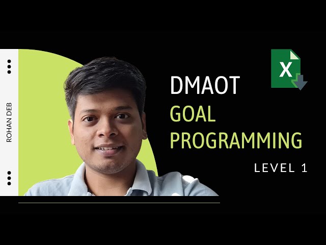 DMAOT - Goal Programming - Level 1