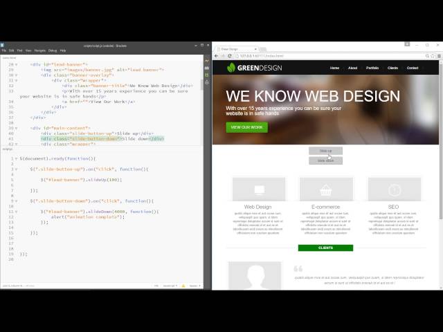 jQuery Tutorial for Beginners #22 - Sliding Elements