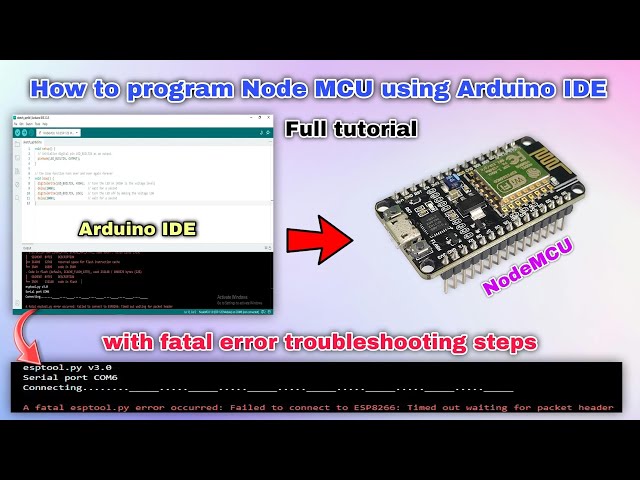 How to Program NodeMCU Board using Arduino IDE | FIX "Failed to Connect to ESP8266" Error Easily!