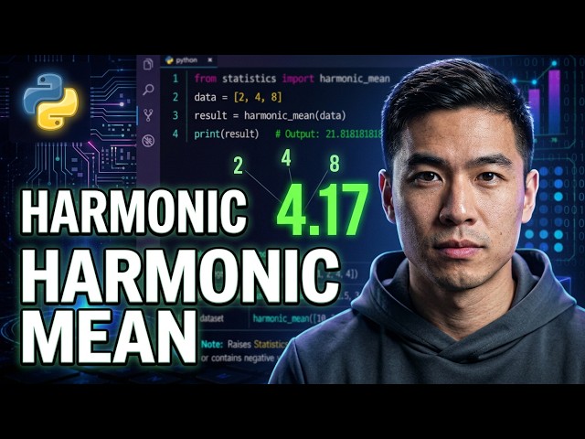 Statistics: harmonic_mean() method in Python | What is harmonic_mean() method? | #harmonicmean