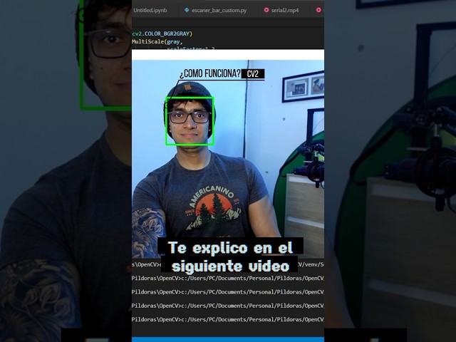 Detección de rostros con Python y opencv. #programacion #python #opencv