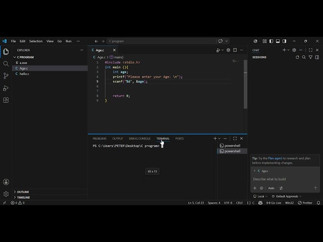 C Tutorial for Beginners: Taking User Input with scanf() for beginners