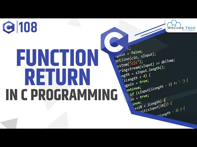 Return Statement In C  - Learn Function Return in C Programming | C Tutorials