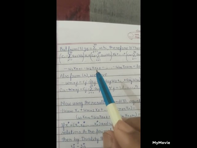 Complementary Slackness Theorem. M. Sc. O R -I- 19.HUKAM RAJ BHAGAT. @hukamrajbhagat9437.