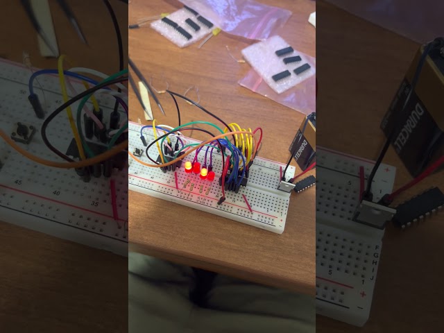 Mod 10 counter controlled by button
