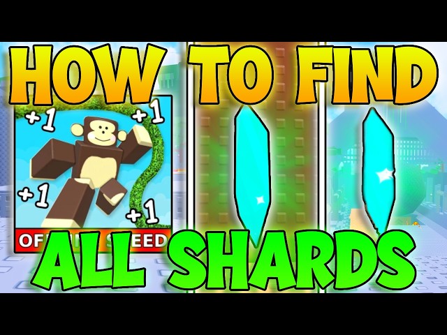 How To Find ALL 9 SUNKEN SHARDS in +1 Speed Monkey Escape! - Sunken Shards Guide +1 Speed Monkey!