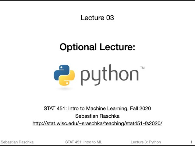 3.1 (Optional) Python overview