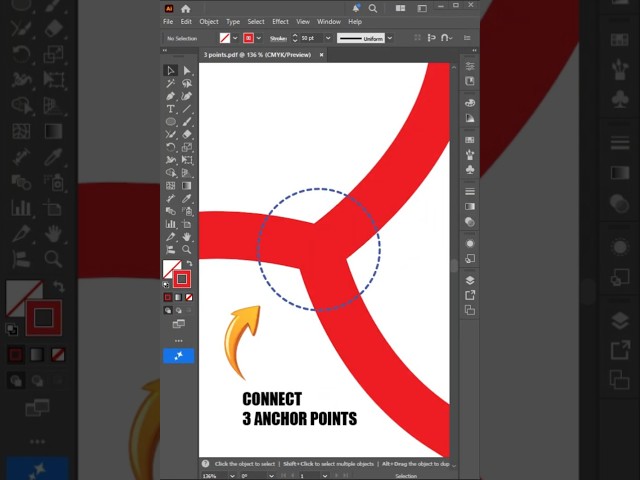 Illustrator Design Tutorial with 3 Anchor Points | #adobe #tutorial #illustrator
