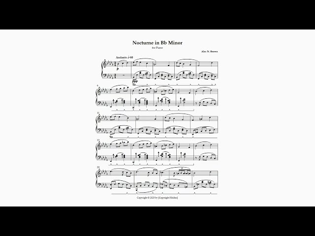 Nocturne #3 in Bb Minor (Original Composition)