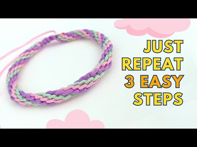 Step-by-Step Tutorial to Crafting a 3-Color Spiral Bracelet | DIY Macrame Spiral Bracelet
