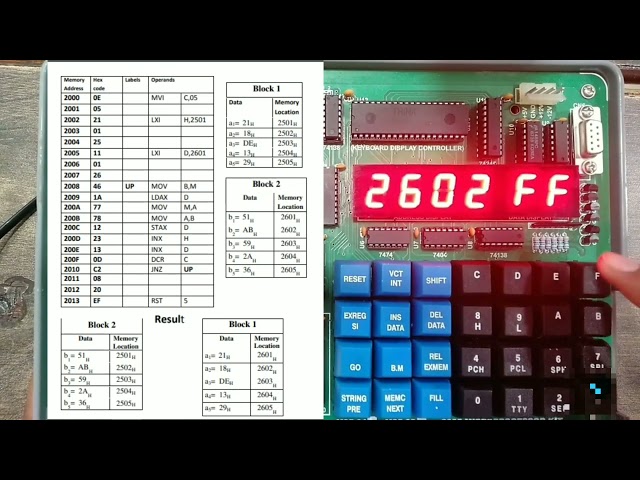 Microprocessor 8085 Experiment ( Swap / Swapping)(substration)