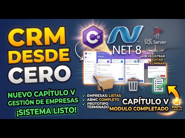 CRM from scratch - Chapter V: Register, edit and delete .NET C# SQL Server, Companies module.