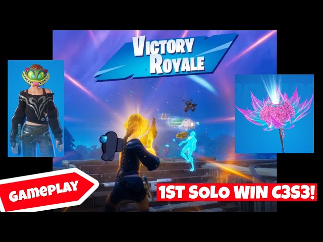 Fortnite Chapter 3 Season 3 - First Solo Win! Battle Bloom Umbrella!