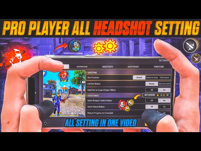 Free Fire All Setting | Pro Player Setting Free Fire max 2025 | Secret Sensivity + Fire Button Size