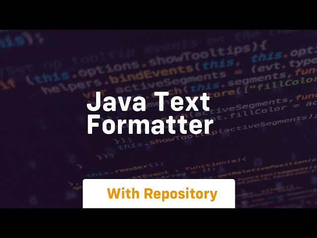java text formatter