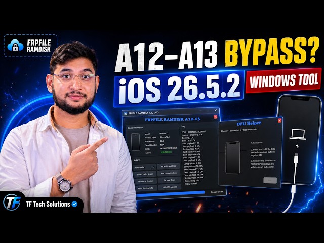 FRPFILE Ramdisk A12–A13 Windows Tool 🔥 iCloud Bypass up to iOS 26.5.2 | Latest Update 2026