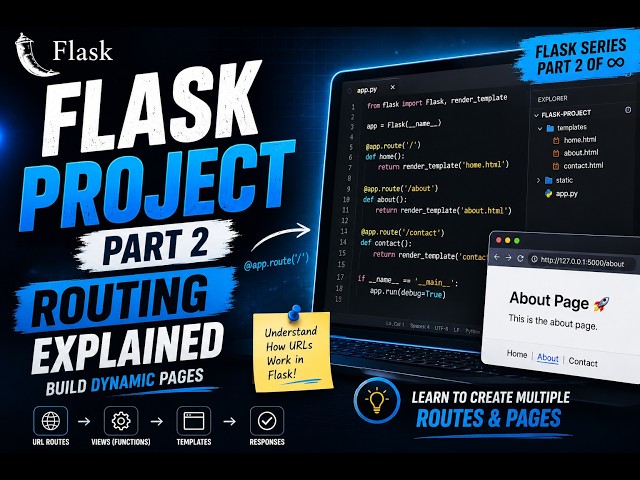 Flask Routing Explained | How Frontend & Backend Communicate (Part 2)