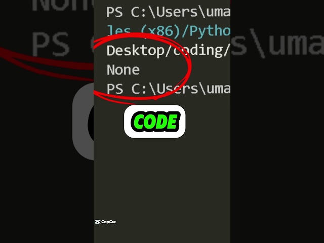 WHY is it printing None?! 🤯 #python #shorts