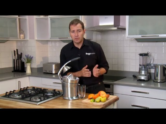 Sage 800CPUK the Citrus Press Pro - Silver