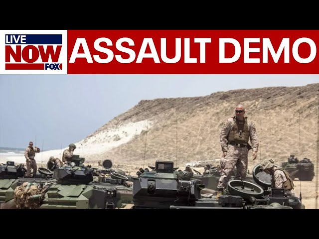 Marines Amphibious Assault Demonstration for 250th Anniversary with VP JD Vance