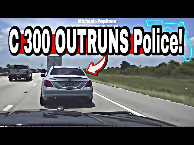 Drug Dealer In C 300 Mercedes OUTRUNNING Florida Police At Speeds Of 140 MPH!