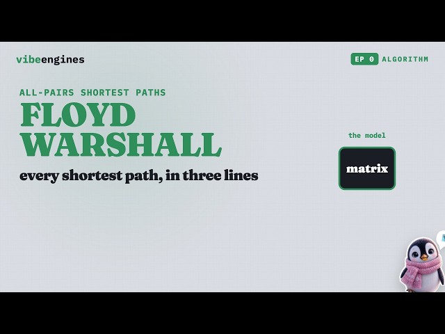 Floyd-Warshall: Every Shortest Path, in Three Lines