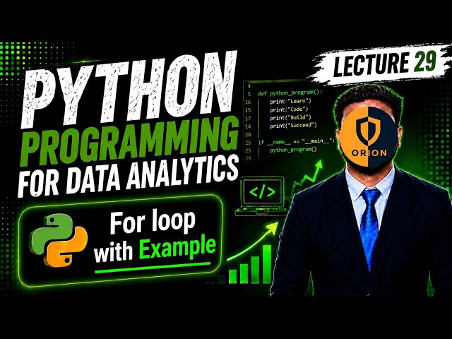 Lec 29 : Python 18 : "For Loop" in Python